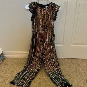 GB Girls size 10 jumpsuit sequins like new